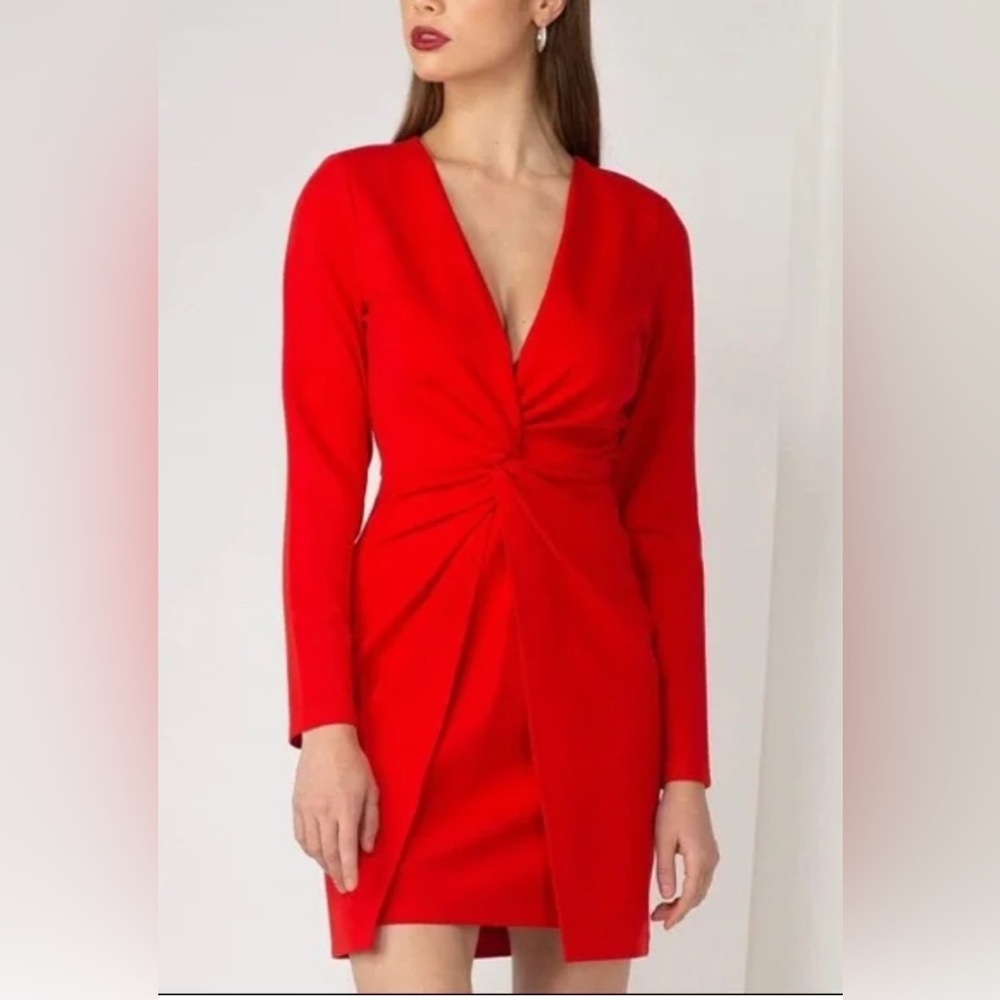 Red Adelyn Rae low cut dress